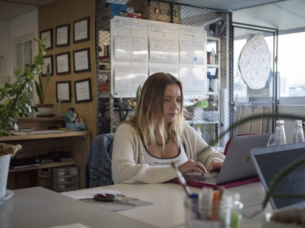 Bella working in Greenpop office