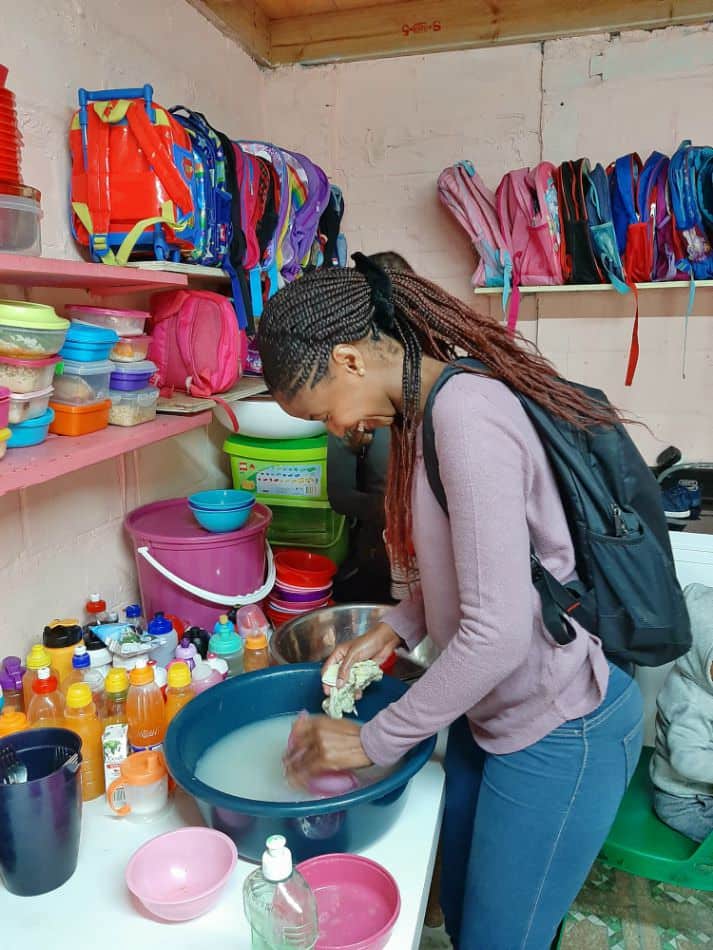 Whitney dishes Daycare Center Projekt Ubuntu Cape Town Masiphumelele