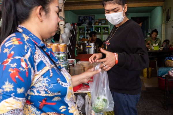 Cambodian at fruit stall