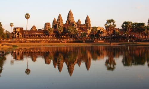 A Buddhist Temple in Angkor Wat, Krong Siem Reap, Cambodia