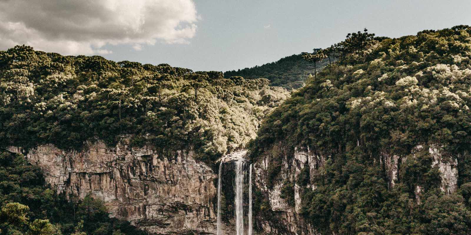 Caracol waterfalls in Canela, Brazil