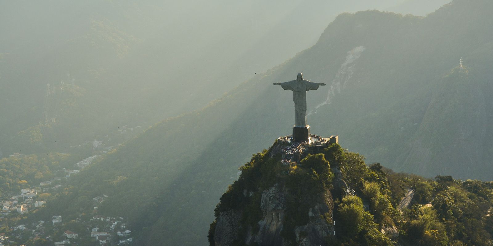 aerial shot of Rio de Janeiro, Brazil