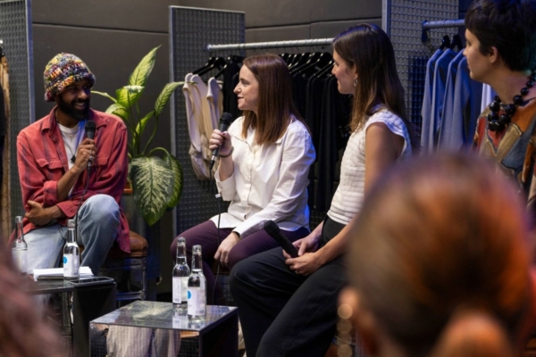 Panel discussions with in clothing store setting