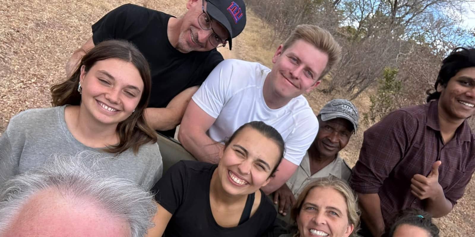 wildlife conservation interns group selfie