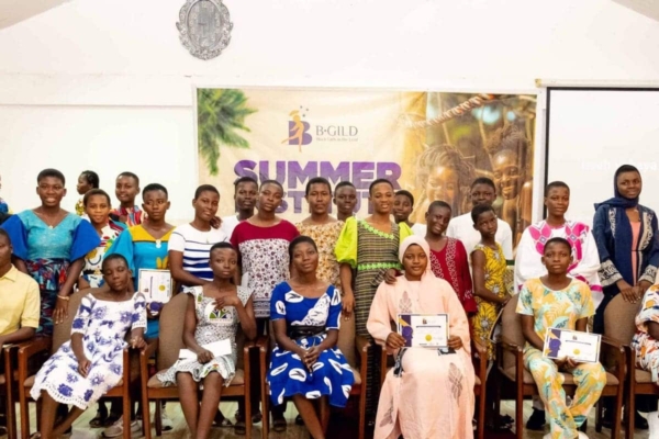 B-GILD girls stand tall at the closing event, representing strength, unity, and the future of African female leadership.