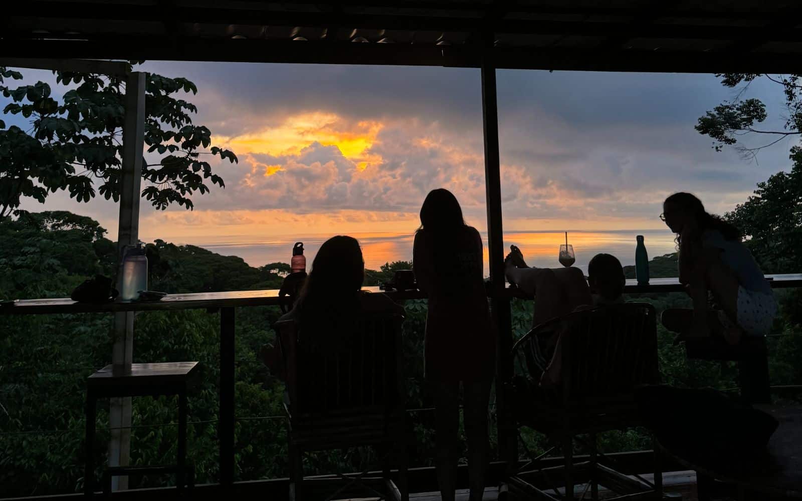A group of interns enjoying the sunset.