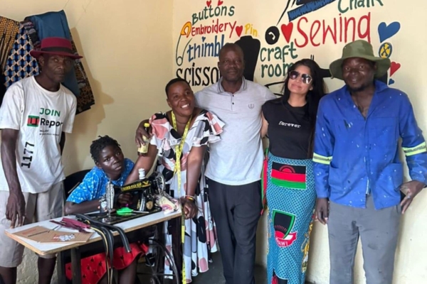 A group of locals accompanying a intern for gender equality.