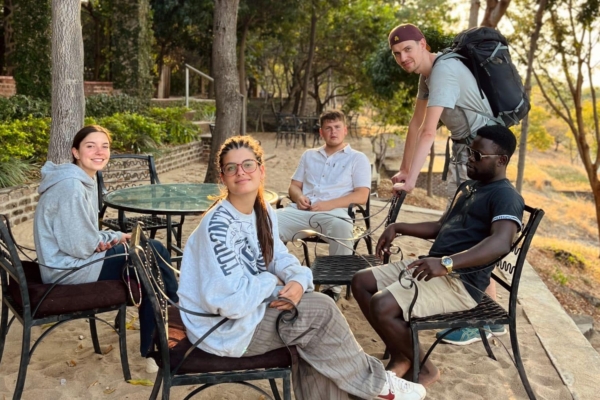 A group of medical interns taking a break.