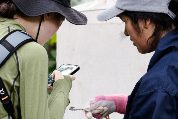 Conservation interns collecting biodiversity data in the Amazon Rainforest.